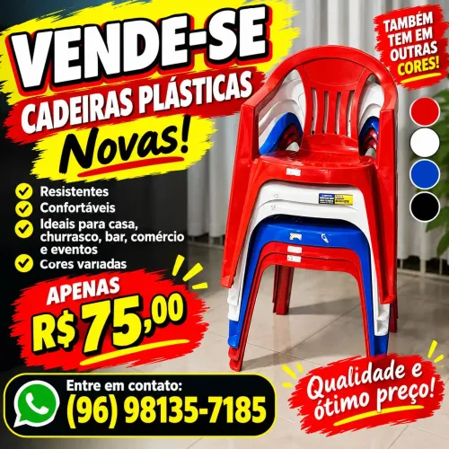 Cadeiras plastica