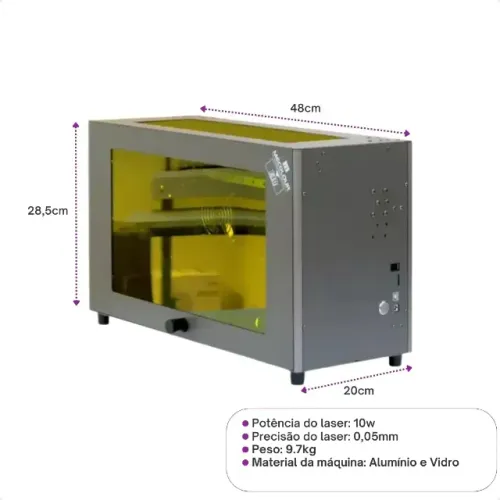Máquina Para Gravação A Laser 10w Mecolour E-10 Com Base Gir