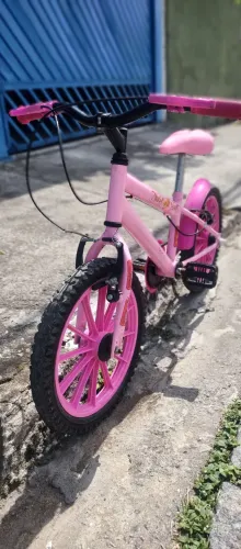 Bicicleta infantil para meninas rosa (aro 16)