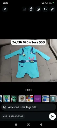 Roupa de praia de bebê