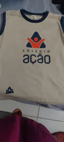 Fardamento Blusa do colégio Ação Educação física tam 10