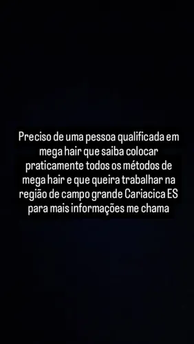 Vaga de emprego para cabeleireira mega hair
