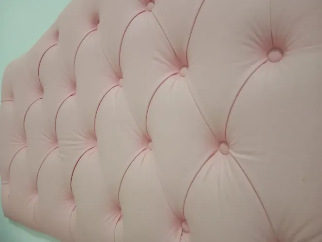 Cabeceira solteiro rosa 