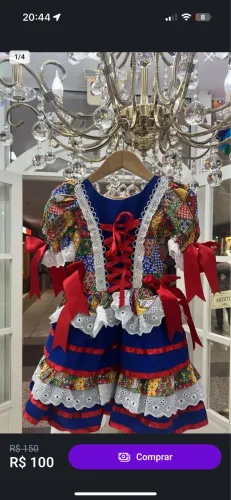 Vestido junino 2 anos 