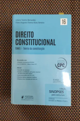Direito Constitucional Tomo 1 - Teoria da Constituição positivo Vol. 16