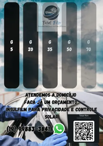 Insulfilm automotivo, residencial e comercial (atendemos a domicílio)