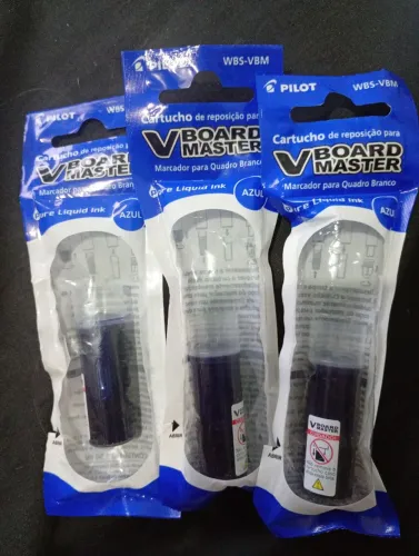 Kit 3 tintas azuis para pincel de quadro branco - Vboard master