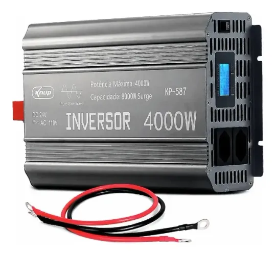Inversor Conversor Knup KP-587 4000w 12v Para 110v Onda Senoidal Pura interior, motorhome