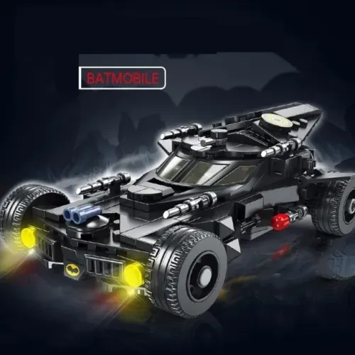 Batmovel Liga da Justi em blocos de montar The Batman Batmovel com rodas de borracha Carro