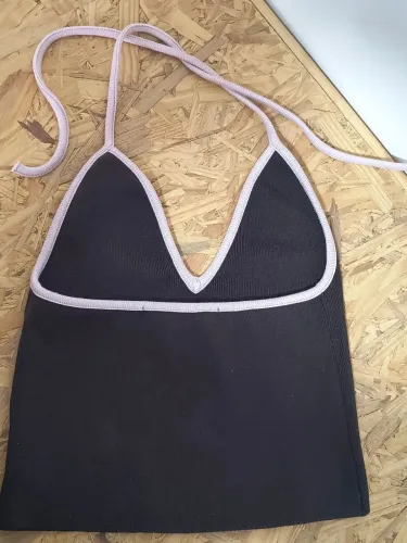 Blusa frente única em tricô marrom