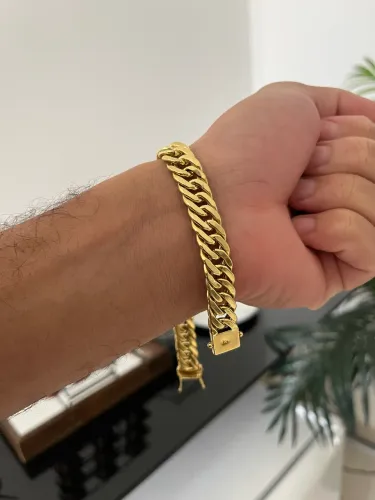 Pulseira Grossa de Ouro 18k