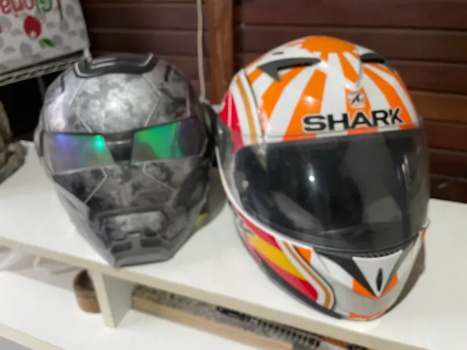Capacete shark 56 e homem de ferro 60