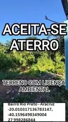 Aceito Entulho e aterro