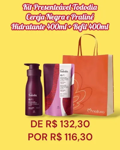 Kit cereja negra e praliné