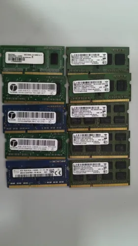 Lote 10 memórias notebook 4GB DDR3
