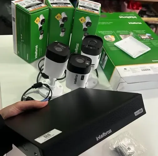 Kit de 4 cameras Intelbras +Instalação