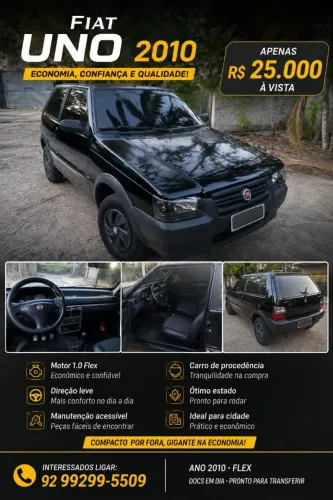Fiat Uno Mille WAY Economy 1.0 F.flex 2P 2010