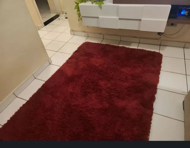 Tapete felpudo vinho decorativo
