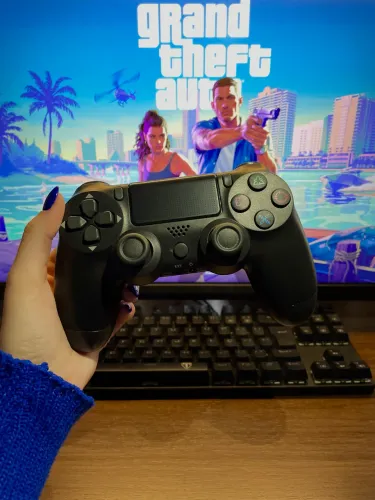 Controle para PS4, PC E MOBILE - Bluetooth