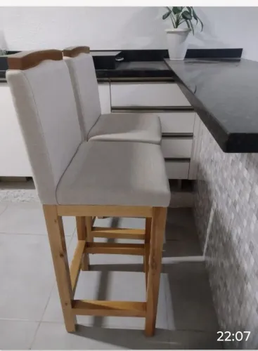 2 Banquetas para balcão de cozinha ou área gourmet
