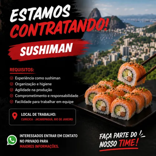 Vaga para Sushiman
