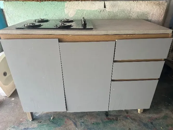 Fogão cooktop com armário 