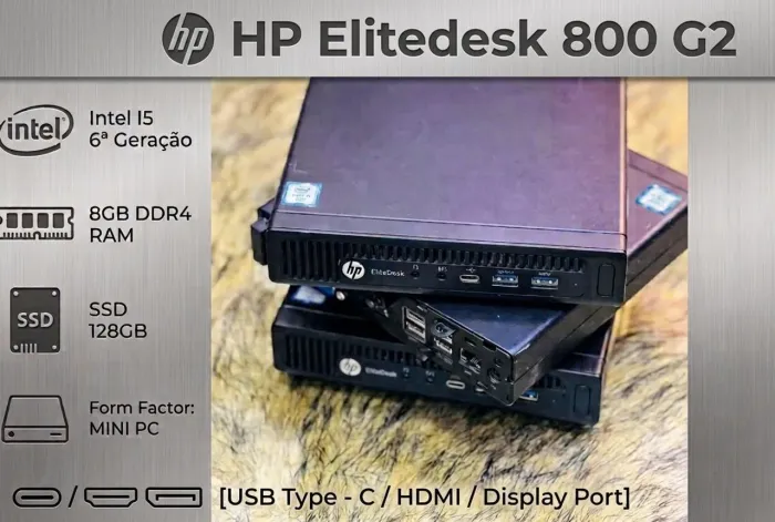 Mini Pc HP Elitedesk 800 G2 - i5 6ª, 8GB DDR4, SSD