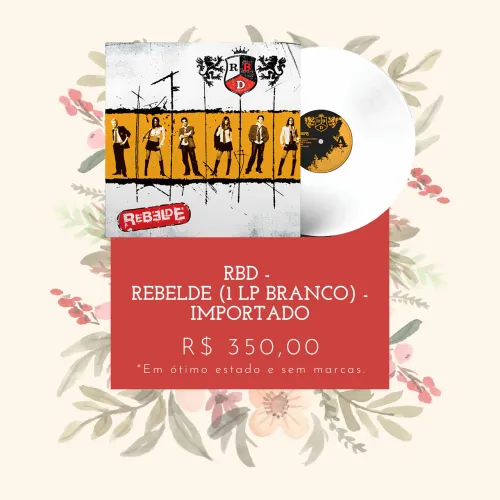 VINIL RBD - REBELDE (1 LP BRANCO)