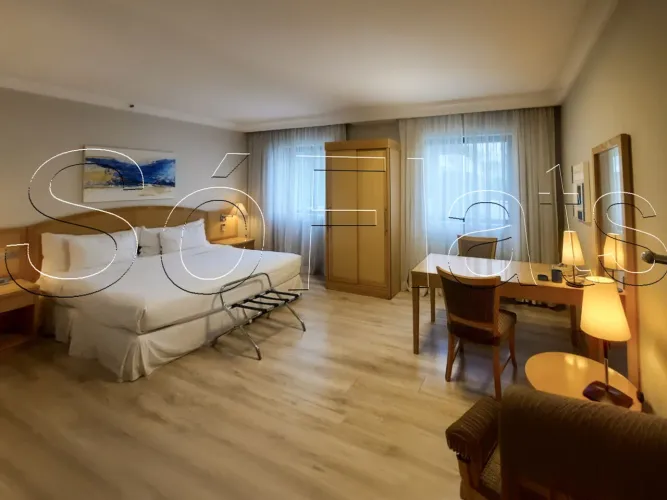 Flat no Tryp Higienópolis com 1 dormitório e 1 vaga disponível para locação com entrada im