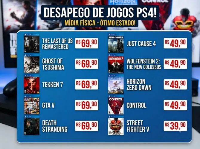 Jogo PS4 Mídia Fisica
