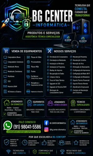 Assistência técnica de informática Produtos e Serviços. (0010)