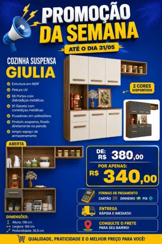 Cozinha suspensa Giulia