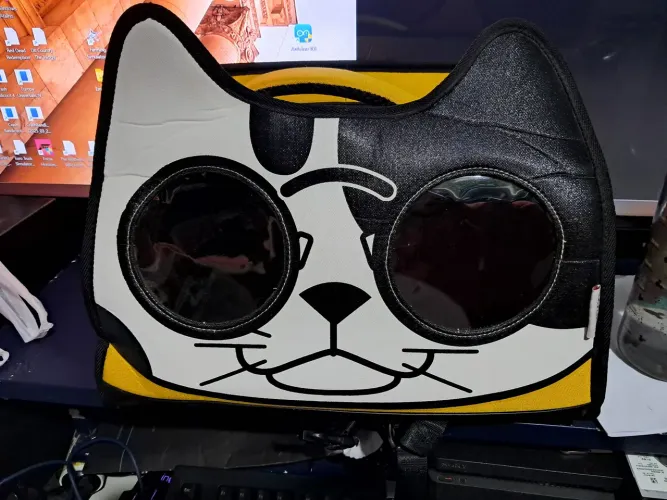 Mochila Bolsa de Transporte Pet Gatos/Cães - Visor Estampado (Usada Apenas 1 Vez / Nova!)