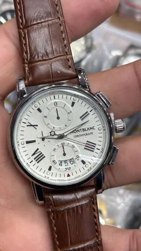Relógio de luxo masculino pulseira de couro