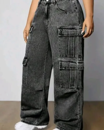 Calça Jeans Cargo