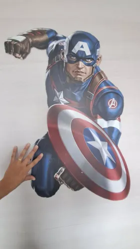 Painel em PVC Capitão América e Homem de Ferro