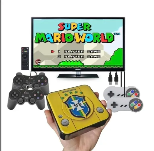 Video Game Retro Edição Especial Brasil + 164 Mil jogos + 4 Controles + Atualizado
