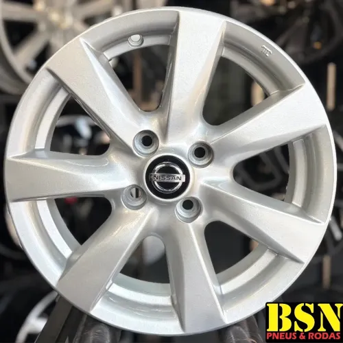 JOGO DE RODAS NISSAN VERSA/MARCH ARO 15 4x100 ORIGINAIS NISSAN