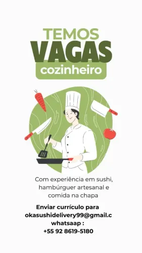 Vaga para Cozinheiro (a)