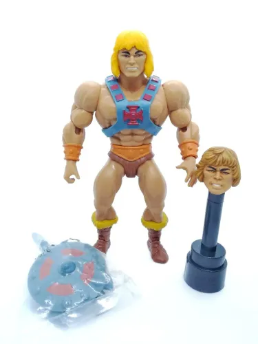MOTU ORIGINS HE-MAN - INCLUI CABEÇA CUSTOM VINTAGE MASTERS OF THE UNIVERSE MATTEL