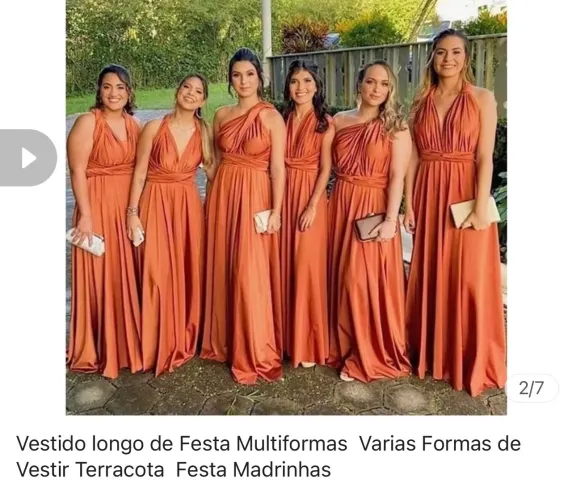 Vestido terracota madrinha