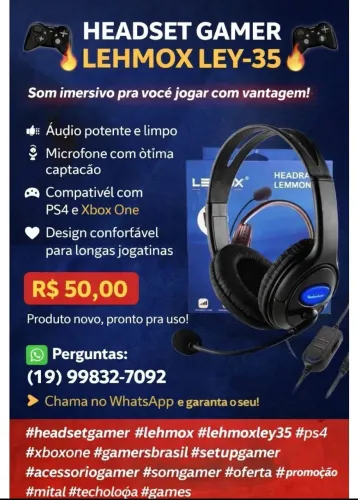 Fone de ouvido gamer 
