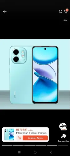 Celular infinix, apenas com tela trincada, mas não afeta o funcionamento 