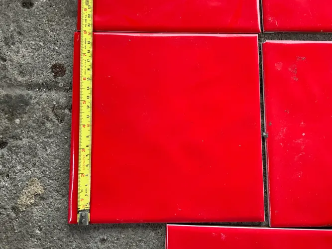 Azulejo vermelho 20 cm x 20 cm quadrado