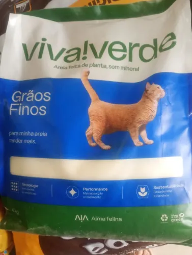 Areia para gatos Grãos finos