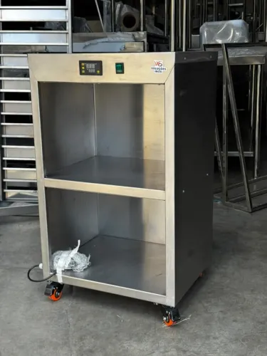 Estufa para aquecimento de lanches 50x40x84 2 prateleiras aquecidas para delivery (ac)