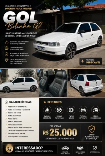 Volkswagen Gol Geração II CL 1.6 8V MI Gasolina Mec. 4P 1997