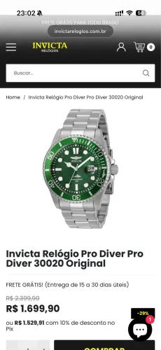 Relógio Invicta Pro Driver NOVO