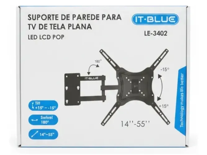 Suporte de parede Tv Articulado 14-55 it-blue