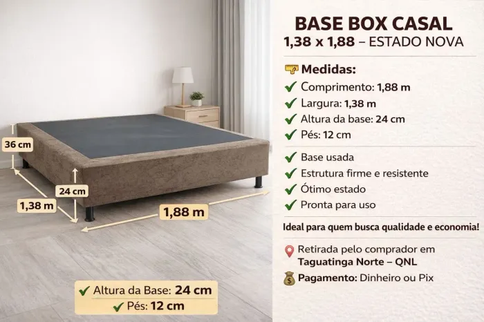 BASE BOX CASAL 1,88 x 1,38 - Nova leia o anúncio somente interessados não entrego